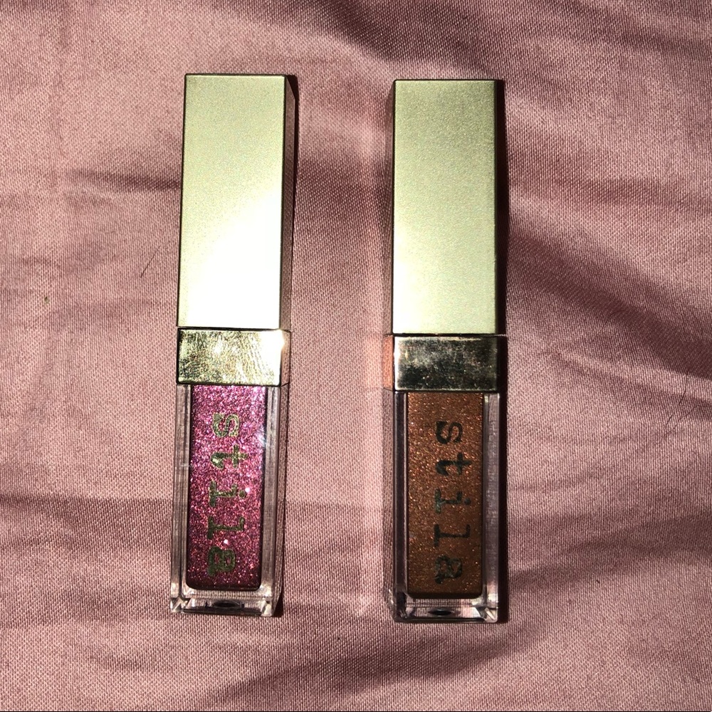 Stila Shimmer Glow Eyeshadows Next to Notte & Twig